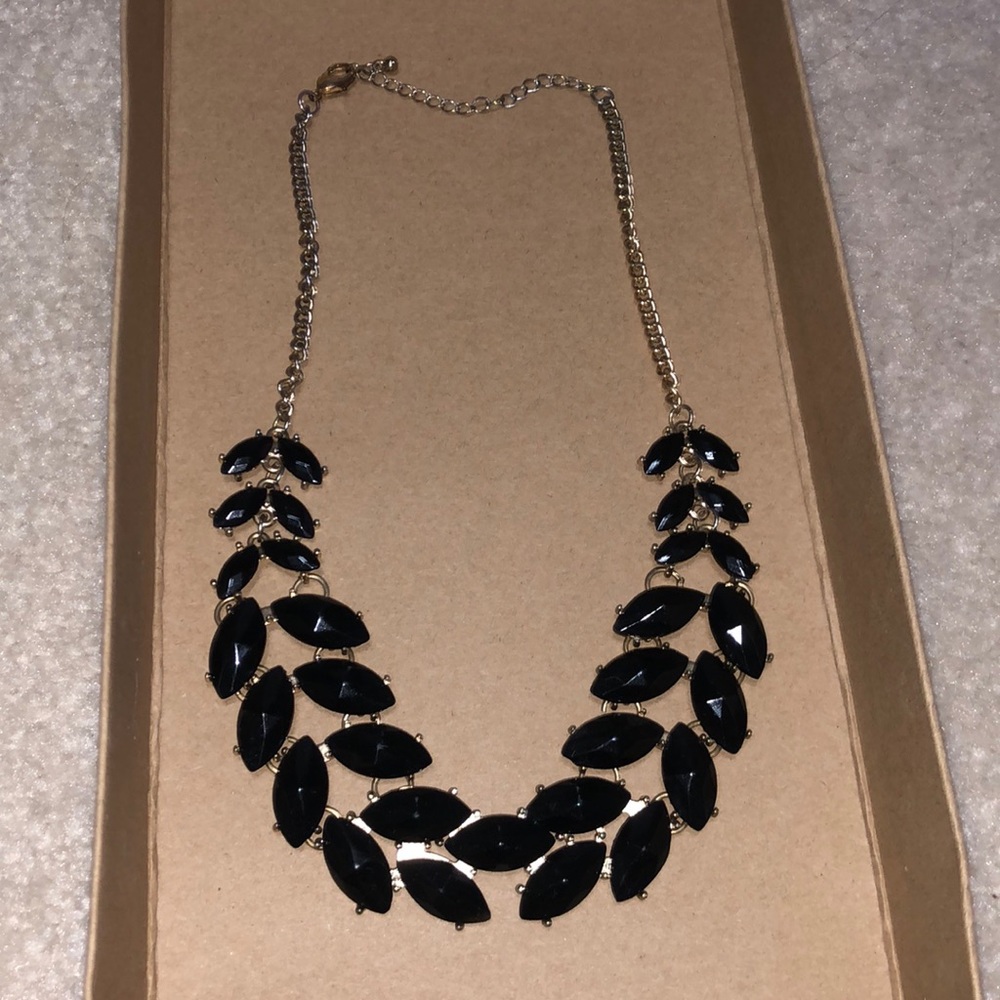 Black and gold statement necklace